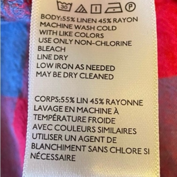 Urban Outfitters Retro Bohemian Anna Linen Blend Mixed Plaid Midi Wrap Dress S - Picture 12 of 12